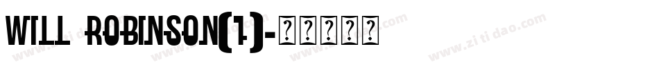 Will Robinson(1)字体转换